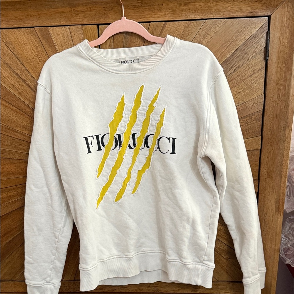 Fiorucci Cream Sweater with Yellow Claw Design